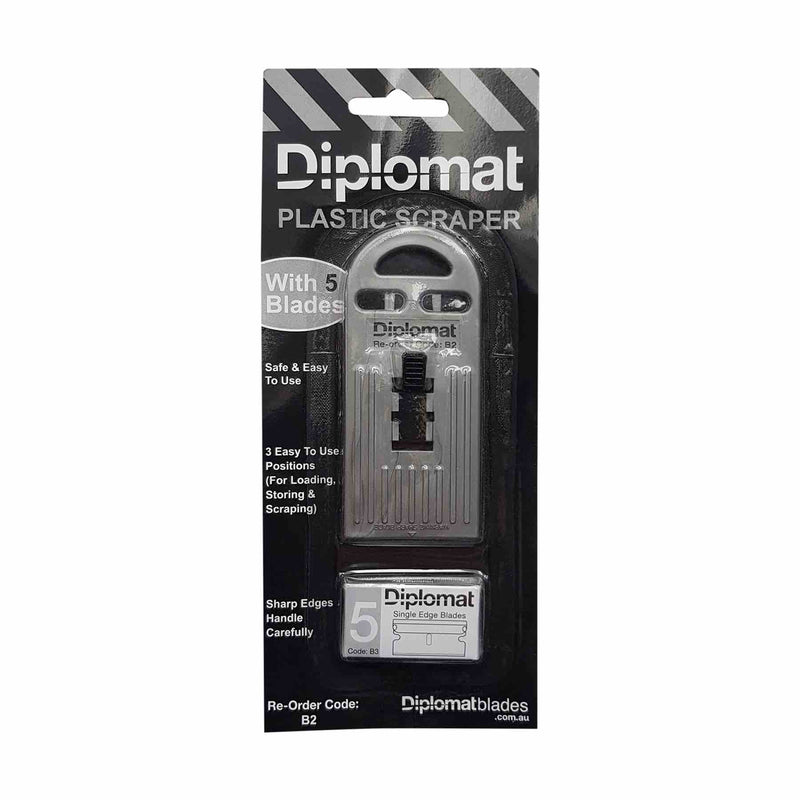 diplomat plastic scraper with blades