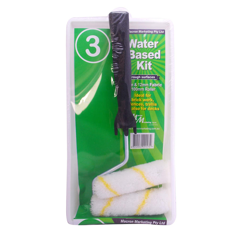 water based paint roller with with two brushes