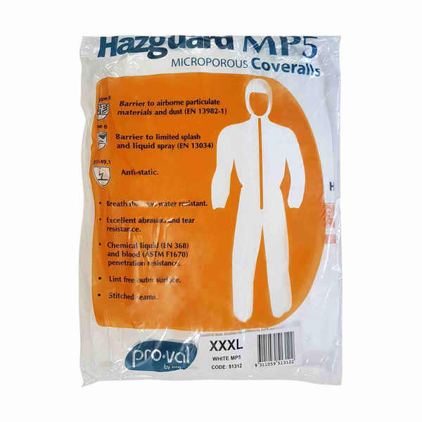 pro val hazguard MP5 coveralls work safety equipments